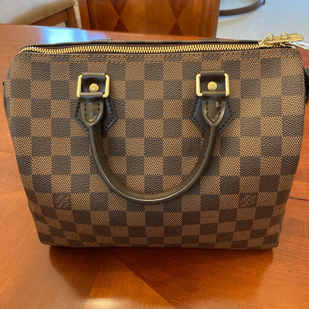 Louis Vuitton Damier Ebene Speedy Bandouliere 25